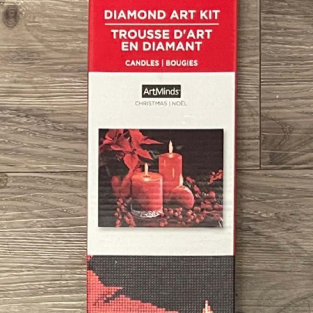 ArtMinds Diamond Art Kit - Red and Black Candle Design